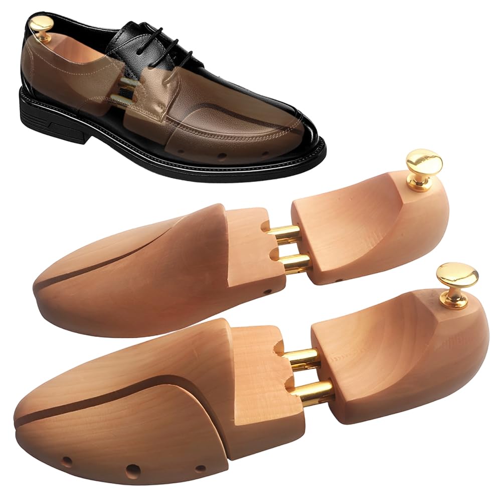 1 paio di tendiccarpe in legno di cedro, estensori per scarpe extra forti, estensori per scarpe da uomo e da donna, con molle regolabili, per una maggiore durata delle vostre scarpe