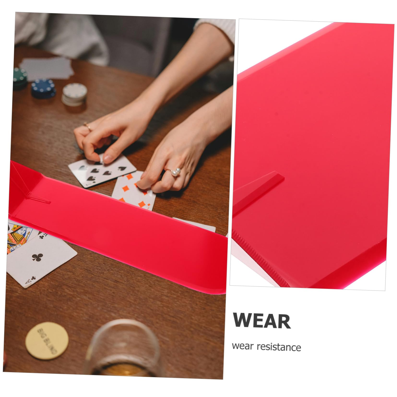 Abaodam 2st Spielkartenschaufel Desktop-kartenhändler Pokerkartenschaufel Aus Kunststoff Desktop-kartenschaufel Pokerkarten-versorgung Multifunktions-kartenschaufel Plastik Rosy