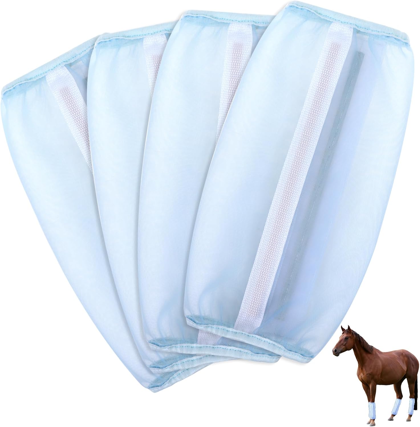 Loose Fitting Horse Leggings Breathable Fine Mesh Leg