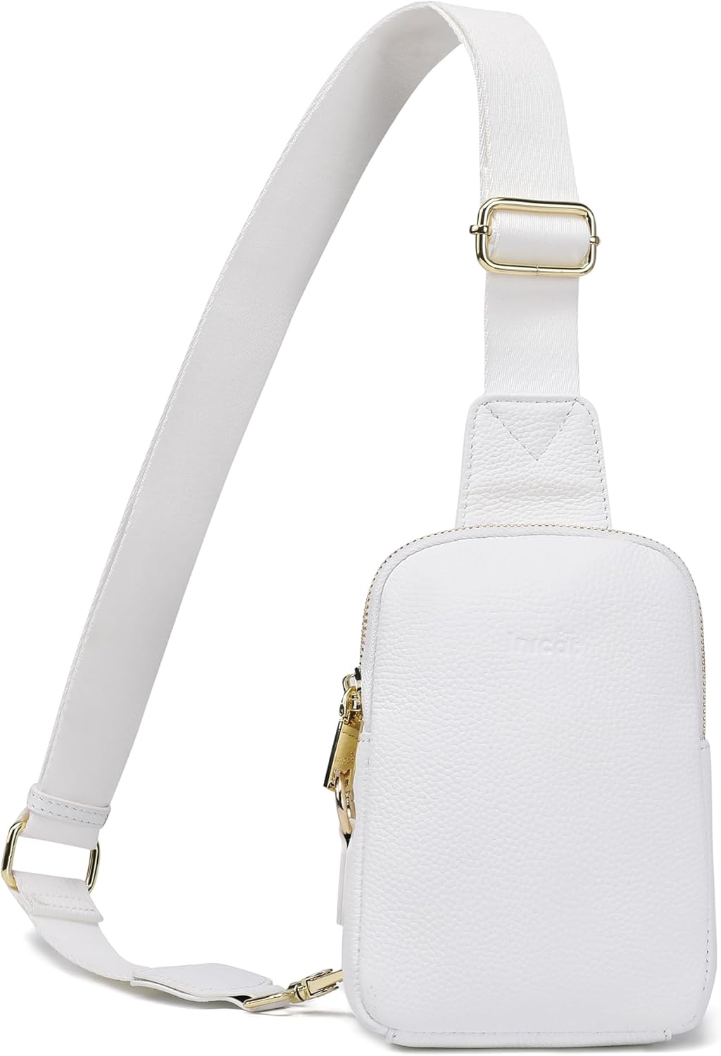 Haytijoe Small Crossbody Sling Bag for Women Travel Purses Anti Theft Cross Body Bag for Woman Fanny Packs(Yak leather-White)