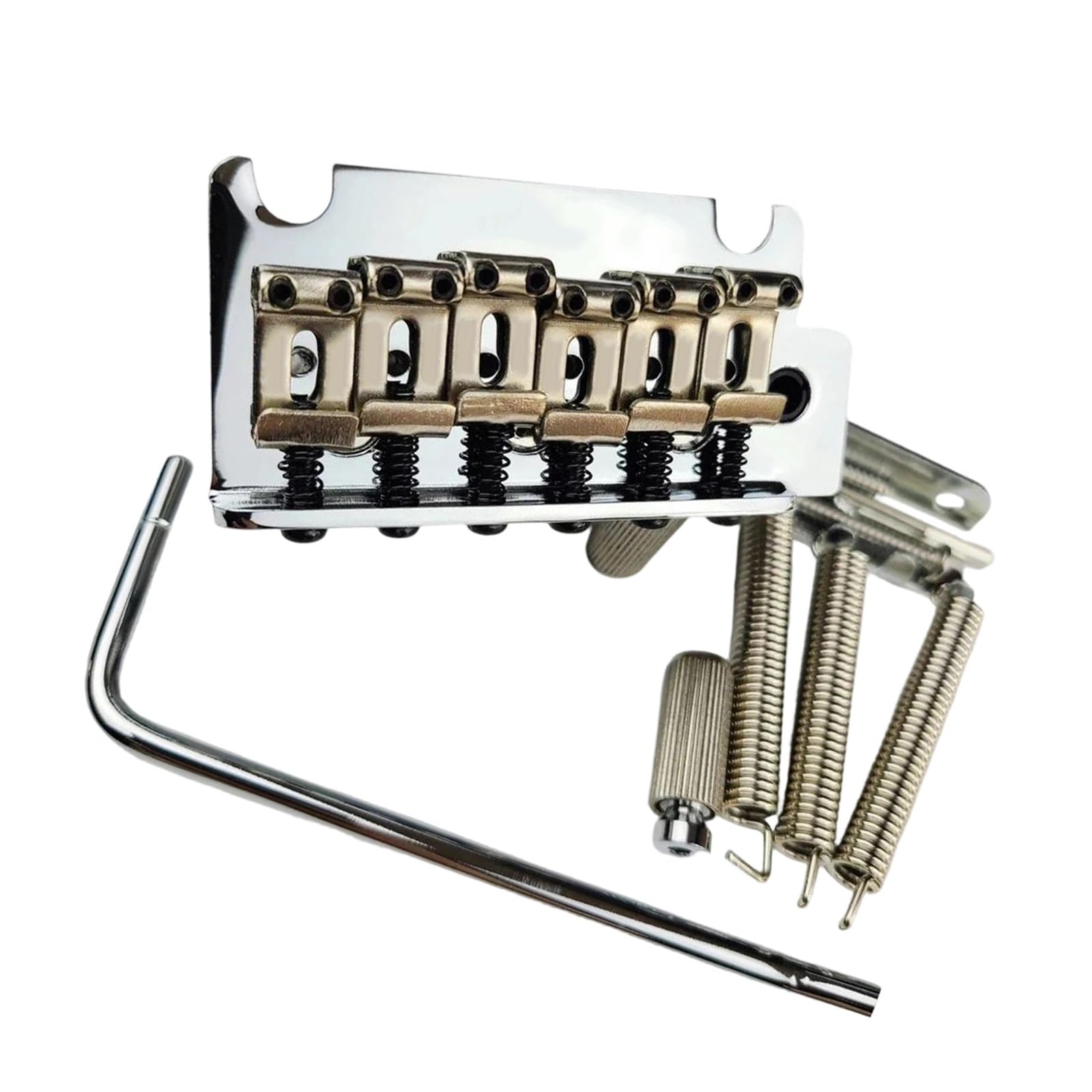 Accesorios Profesionales 2 Postes Cromo Plata Doble Trémolo Puente De Guitarra Eléctrica Puente De Guitarra Profesional