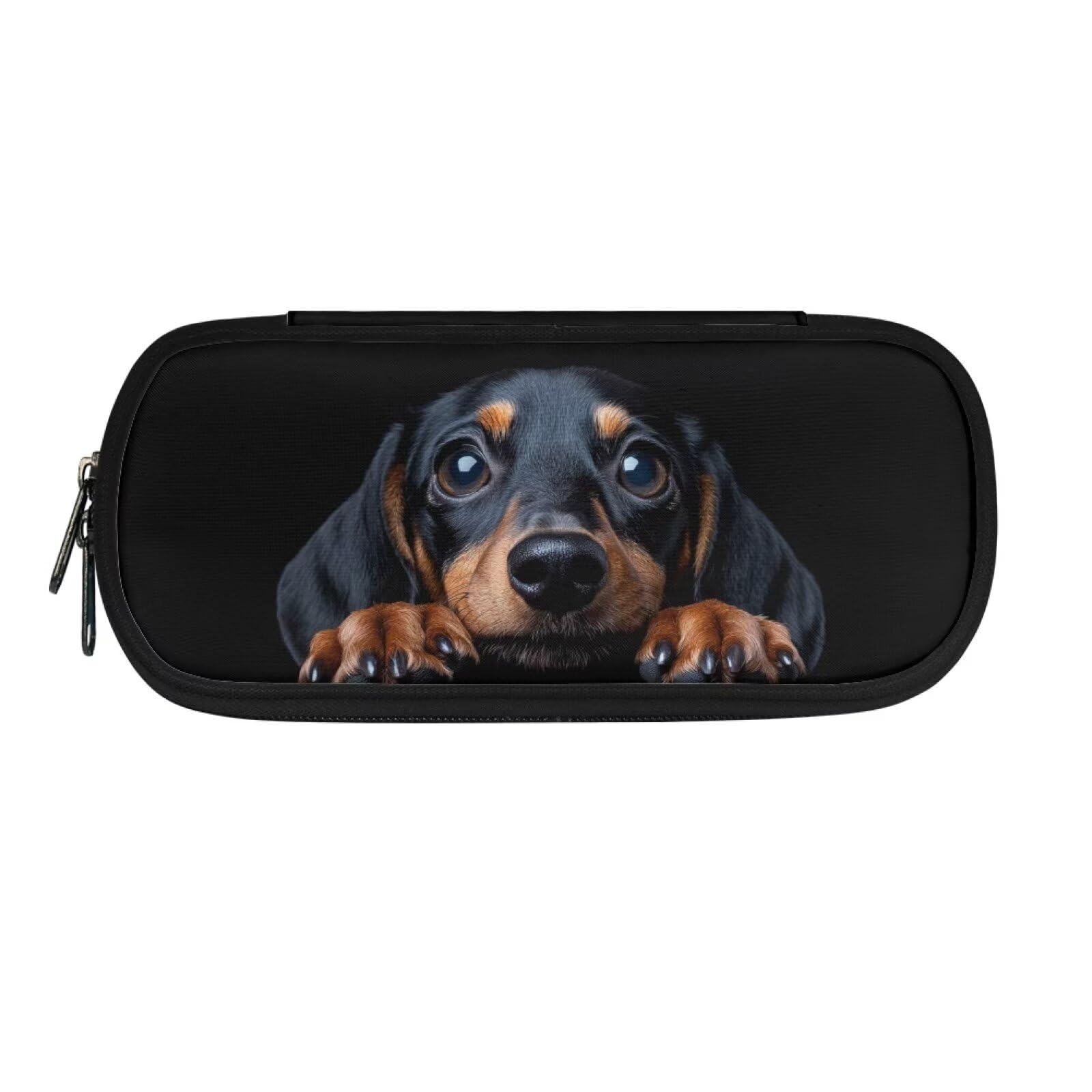 TOADDMOS Cute Dachshund Pencil Bag Lightweight Adult Pen Maker Pencil Pouch for Students Women Men School Office Supplies