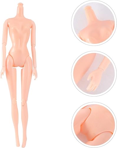 Miniatura 4 de HEALLILY Cuerpo de muñeca de rompecabezas, 3 piezas, cuerpo de muñeca de plástico desnudo, cuerpo de muñeca desnuda, muñeca de bricolaje, muñeca