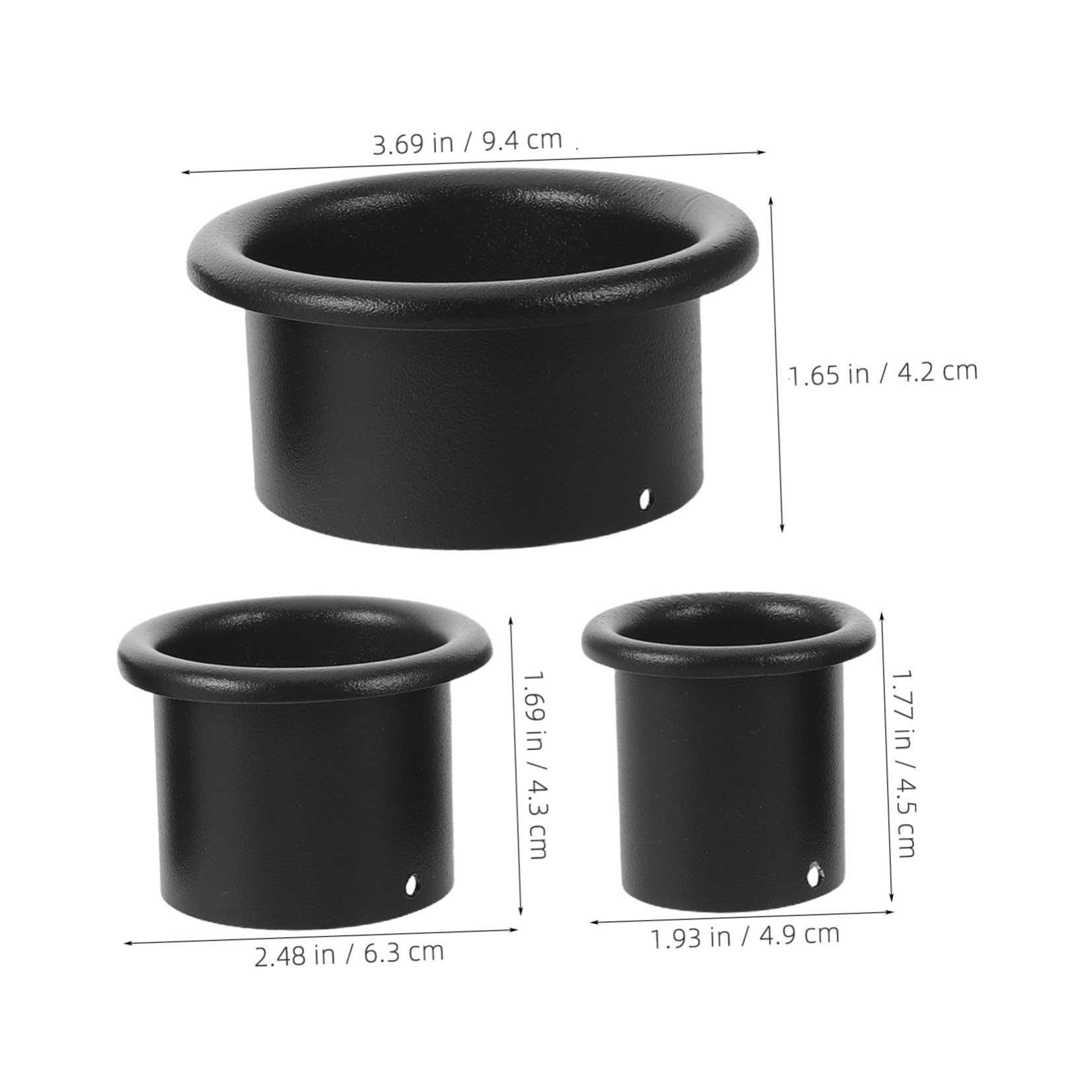 Artibetter Soporte para Secador de Pelo y Organizador para Accesorios de Peinado 6 Piezas de Acero Inoxidable Negro Soporte Estable para Tubo de Viento en Barbería o Mesa