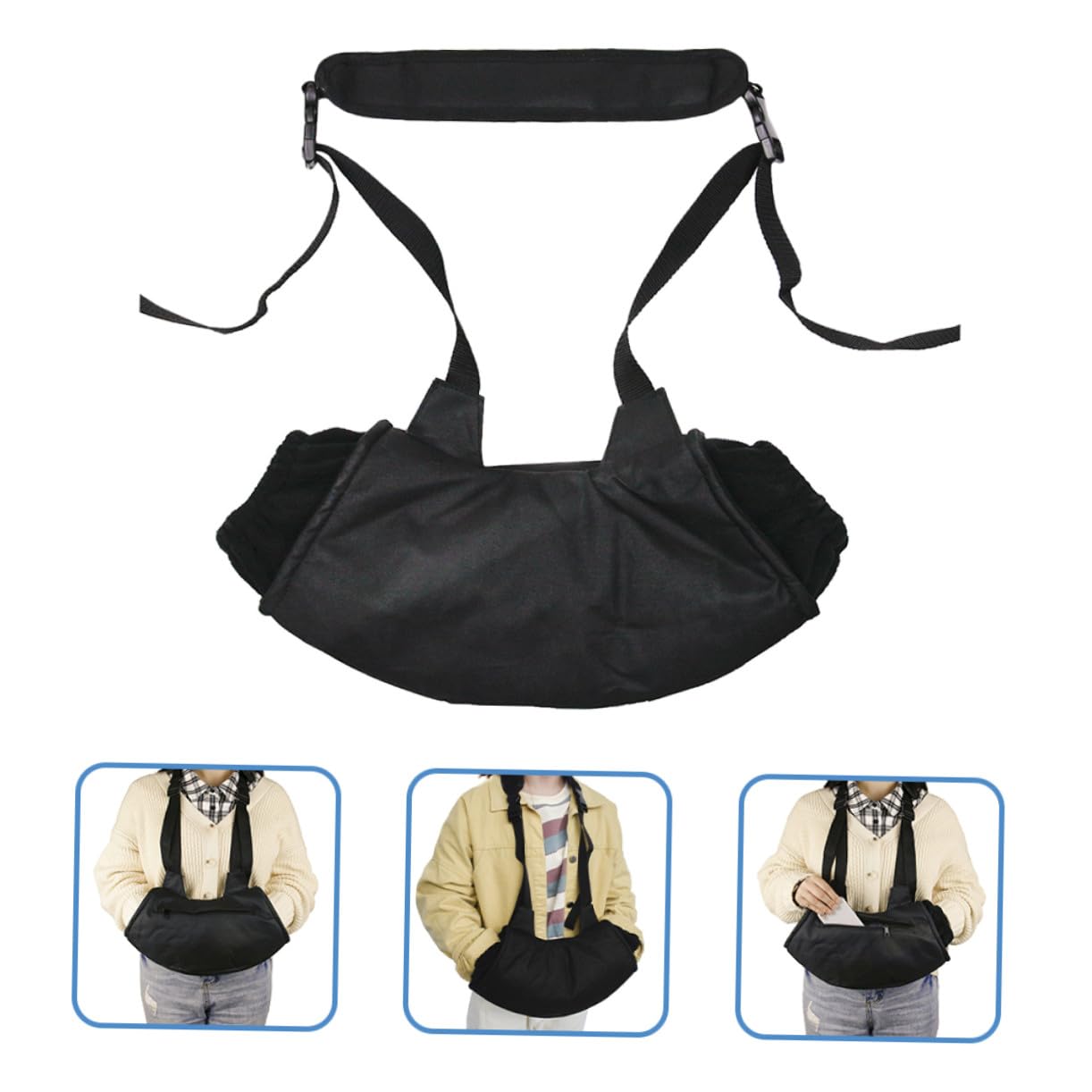 Manchon en Tissu Oxford Coton PP et Polaire Chauffe-Mains Portable Chaud et Confortable pour l'hiver en Extérieur, pour Chasse et Camping