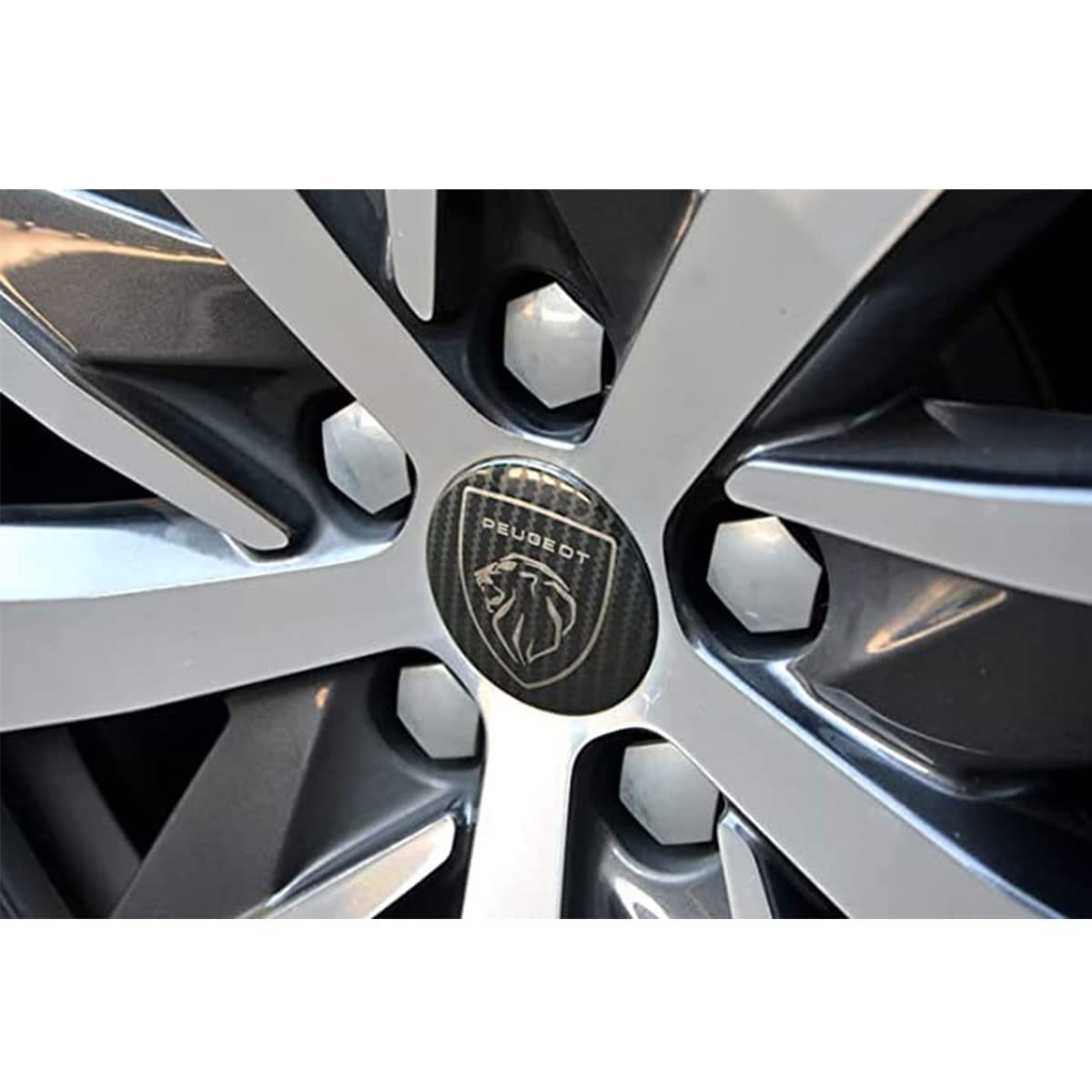 MISSLYY 4 Pièces Car Cache Moyeux pour Peugeot 308 2008 107