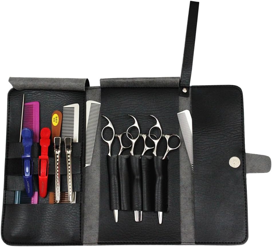PU Leather Salon Scissors Shear Holder Pouch Case Barber Tools Holster Bag for Hairdressers Hair Stylist