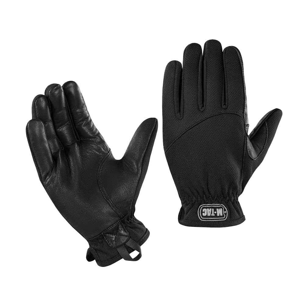 M-Tac Guanti tattici Scout Tactical Mk.2 - Pelle & Sintetico, antiscivolo, traspiranti, caldi, resistenti, per attività all'aperto, tiro e militari, colore nero, M