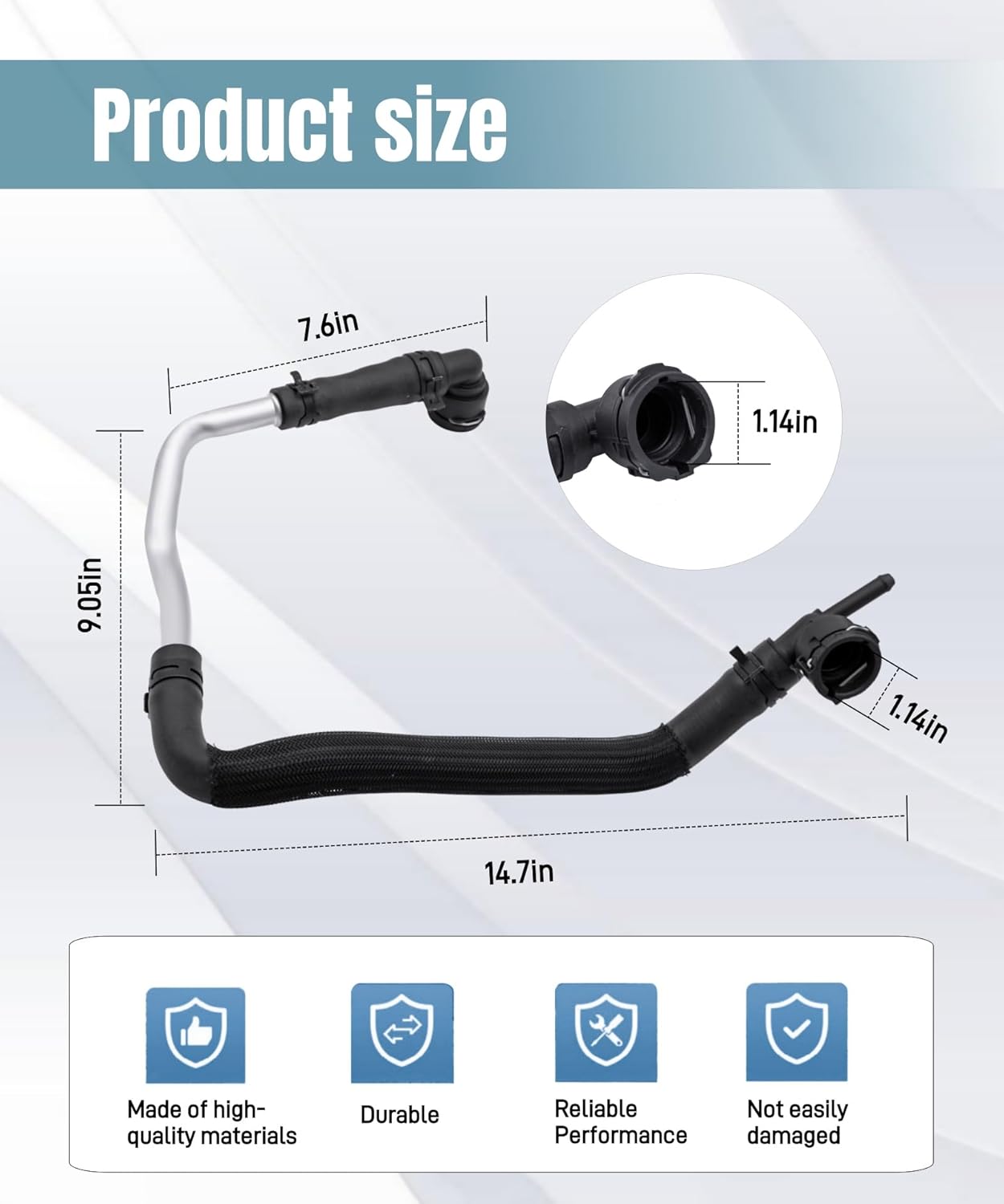 HVAC Heater Hose Kit 68280784AB Fits For 2018-2021 Jeep Wrangler 2.0L Heater Supply Pipe Replace#68280784AB