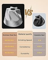 Vista 8 de World's First 60g Large Capacity Manual Coffee Grinder, Portable Hand Coffee Bean Mill with 40 Adjustable Settings, Stainless steel Burr Grinder for