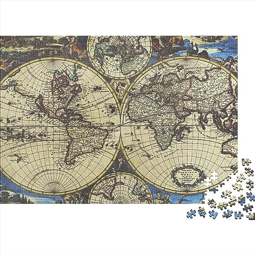 Puzzle 3D carte du monde en bois 1000 pièces de haute qualité pour adulte