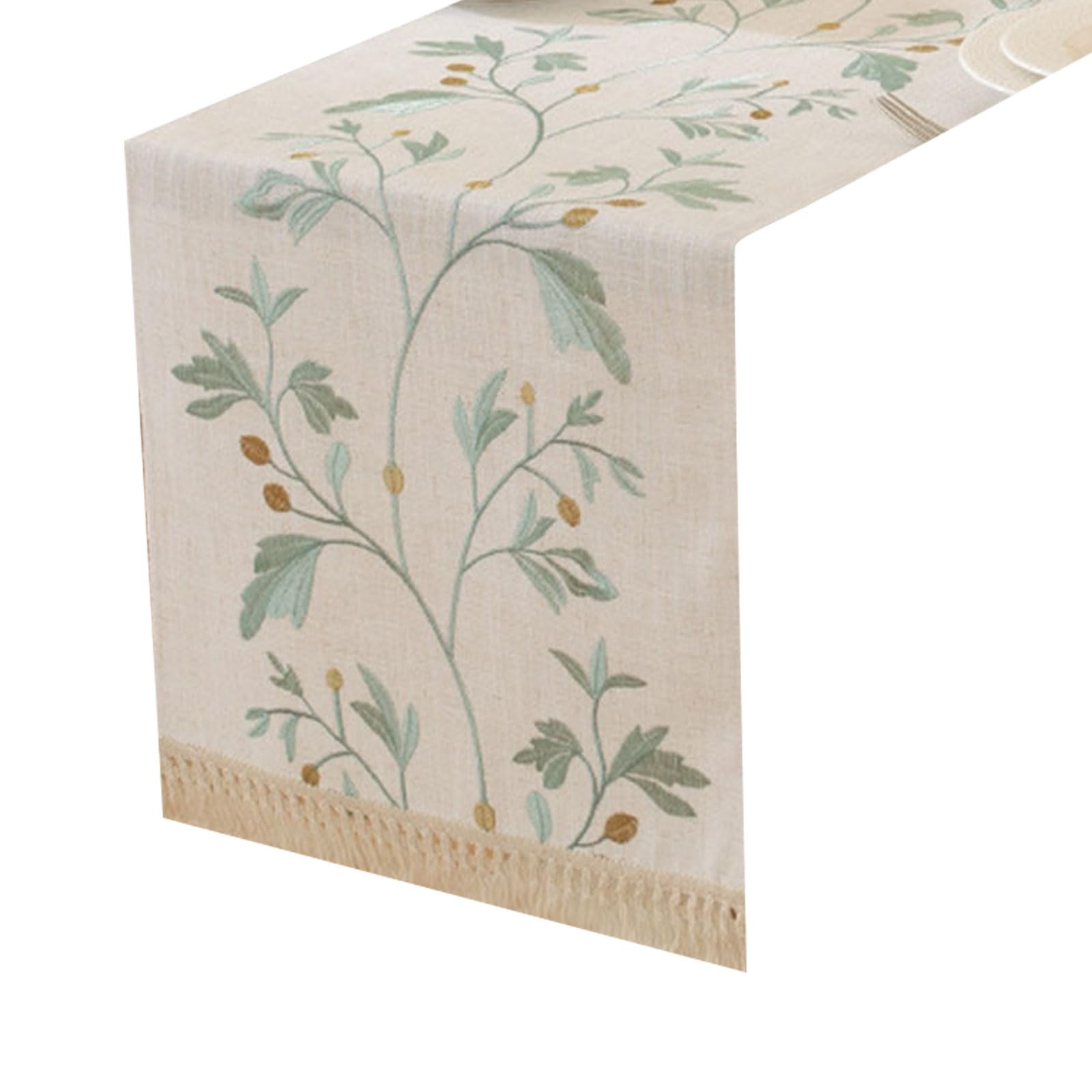 Nucelit Polyester Table Runner for Dining Table Decoration Natural Feel Easy Cleaning Sturdy Home Accent Sturdy Polyester Accent for Home