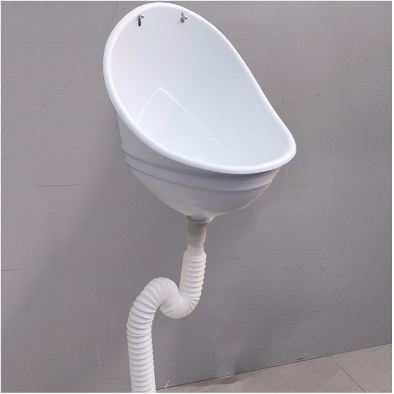 Plastic Urinals Male Waterfree Urinals with Hose,Outdoor Toilet,Mens Urinal for Garage, Mobile Public Toilet Wall Urinal Diverter Portable Urinal Trough