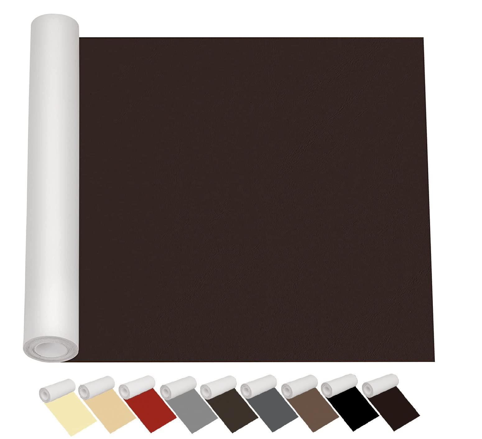 Leather Repair Patch Kit for Furniture 12.6 x 60 inch Dark Brown Leather Repair Tape,Self-Adhesive Patch for Couches,Sofa,Car Seat,Vinyl Chairs,Fabric