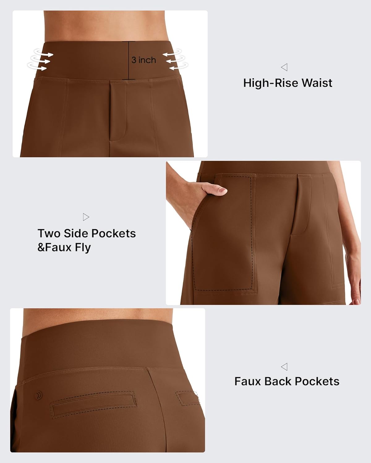 G4Free ShiftReady 3" Dress Shorts for Women High Waisted Trouser Shorts Tailored Trendy Casual Ladies Short with Pockets