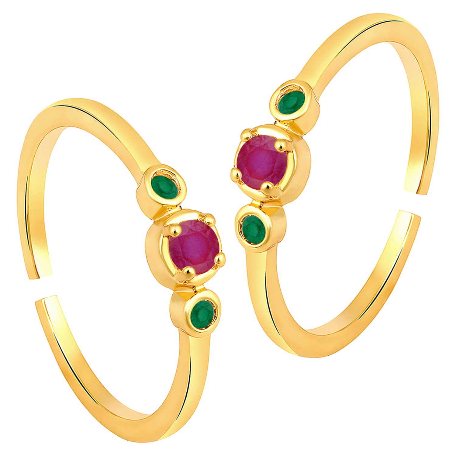 Cubic Zirconia Studded Adjustable Toe Ring Stylish Fancy Daily Regular Jewellery for Women and Girls