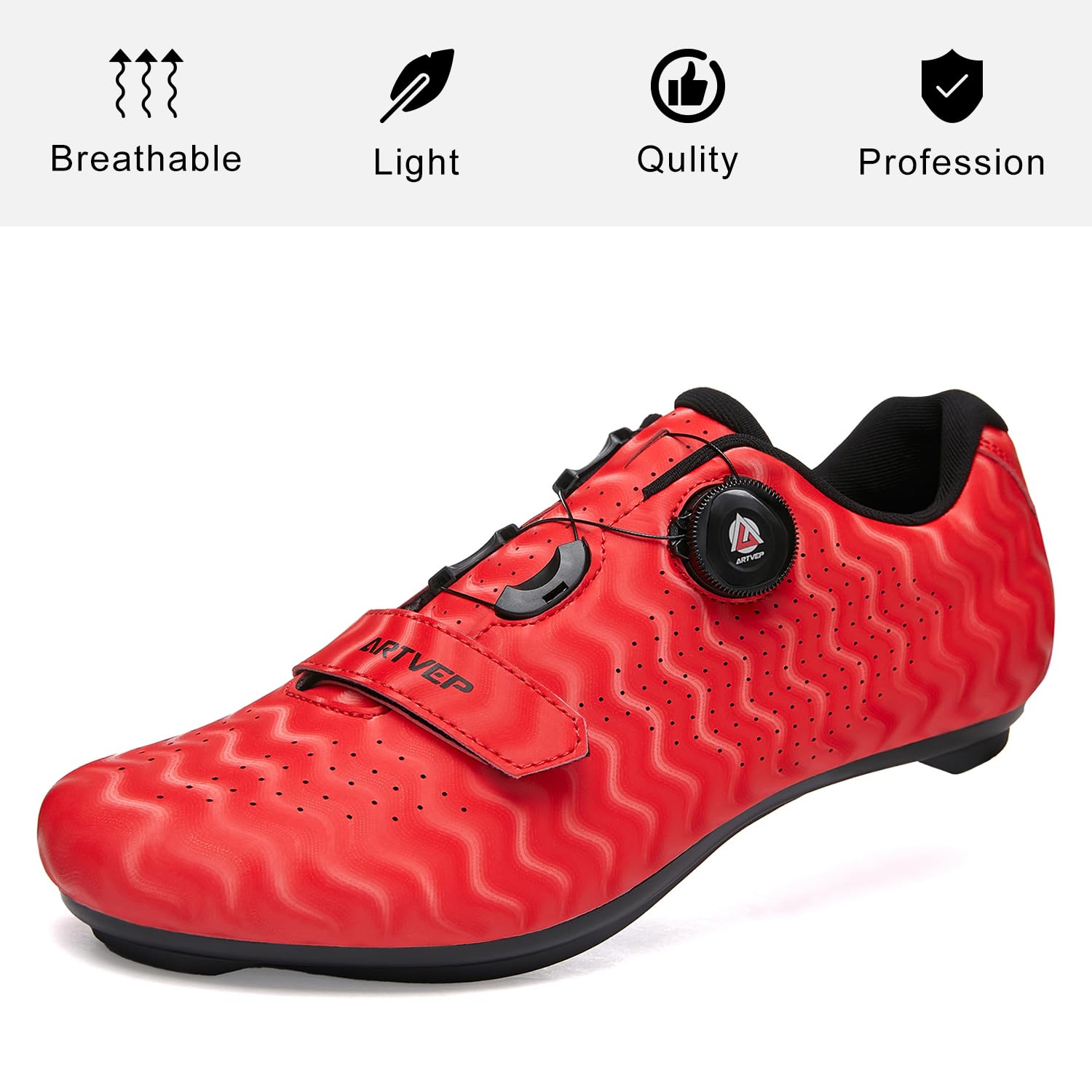 Męskie buty rowerowe Kobiety,Mountain Road Bikes Buty Kompatybilna instalacja SPD/SPDSL/Look Delta/KEO Cleats,Buty rowerowe wewnętrzne kompatybilne z butem rowerowym Peloton StrRed275