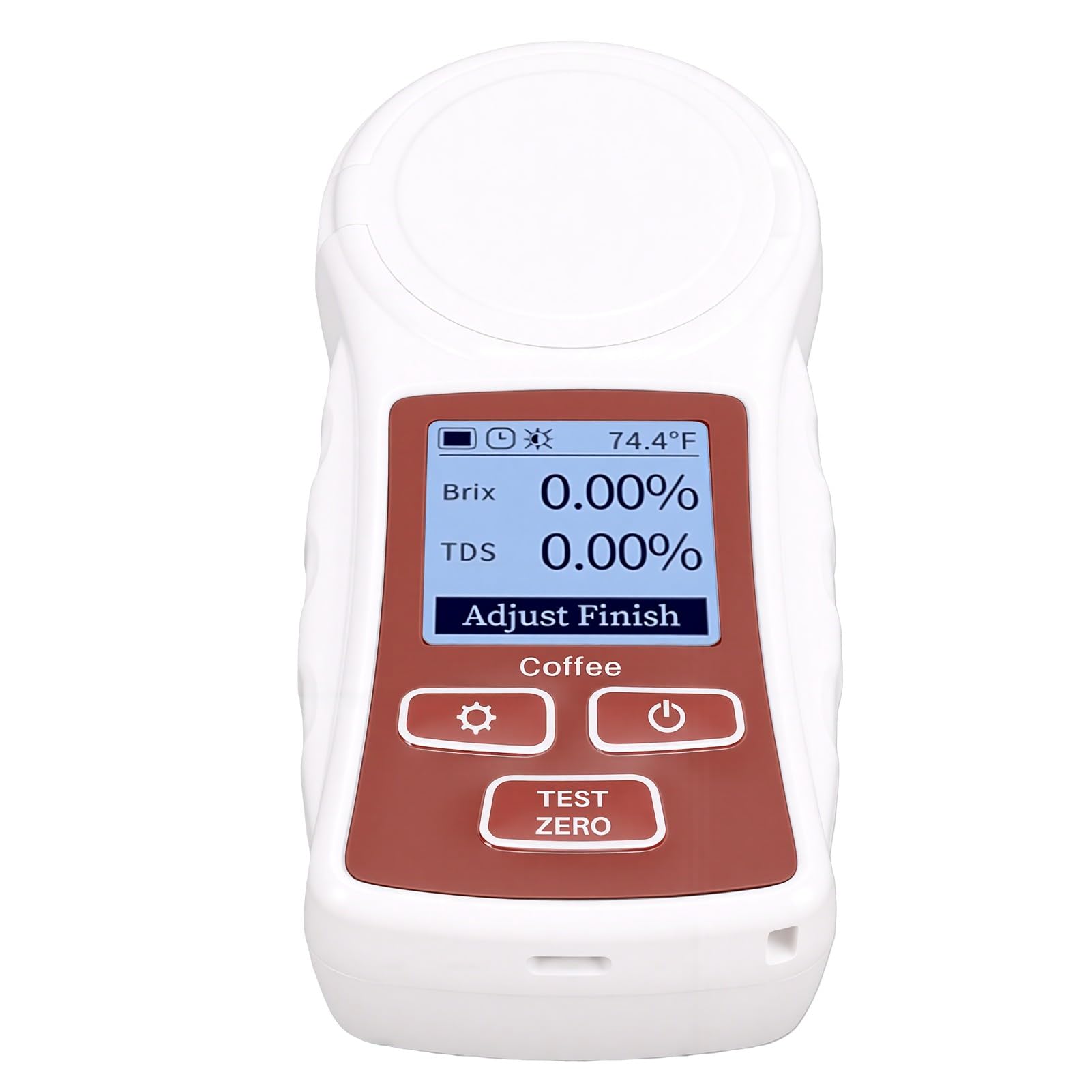 Generic Refractómetro TDS Digital Recargable con ATC para Profesionales del café Medidor Brix Preciso 0-22% en Diseño Compacto de ABS