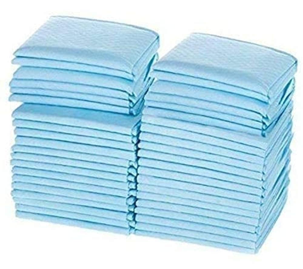 Incontinence Underpads (Pack of 100 pcs, Blue, Size 60 X 90 cms) Disposable fabric