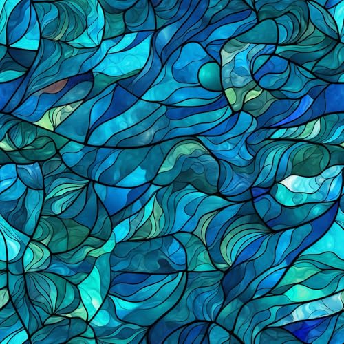 Vinilo adhesivo decorativo para ventana azul pavo real 40x300 cm miniatura 7
