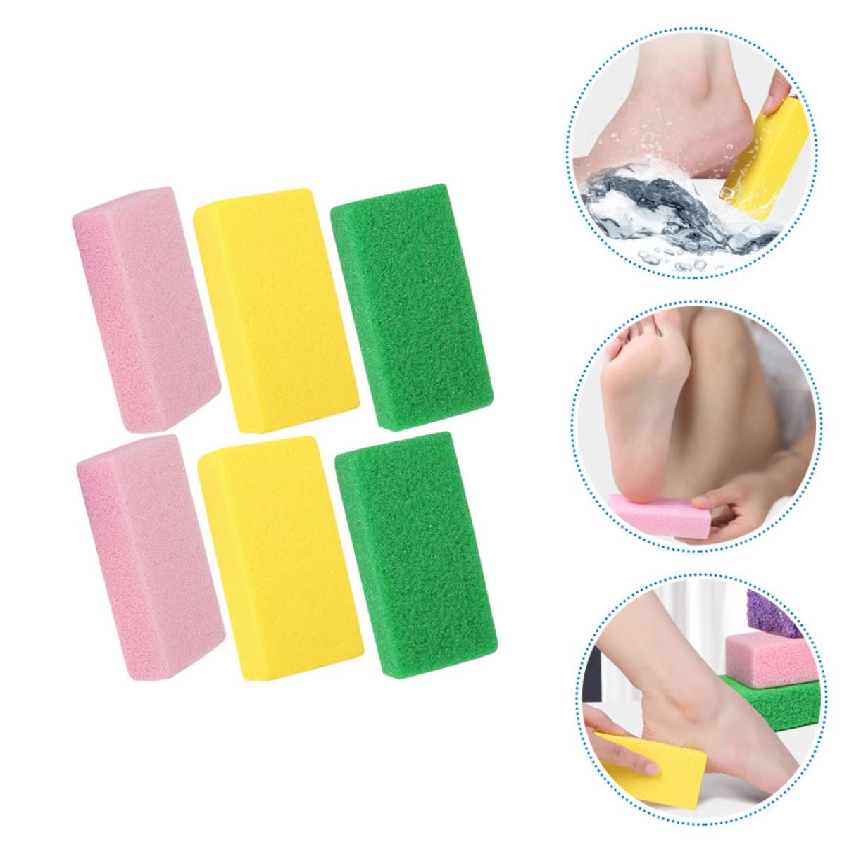FRCOLOR 5 Set Di Scrub Per La Pelle Dei Piedi Kit Esfoliante Per Piedi Pietra Pomice 6 Pezzi*5