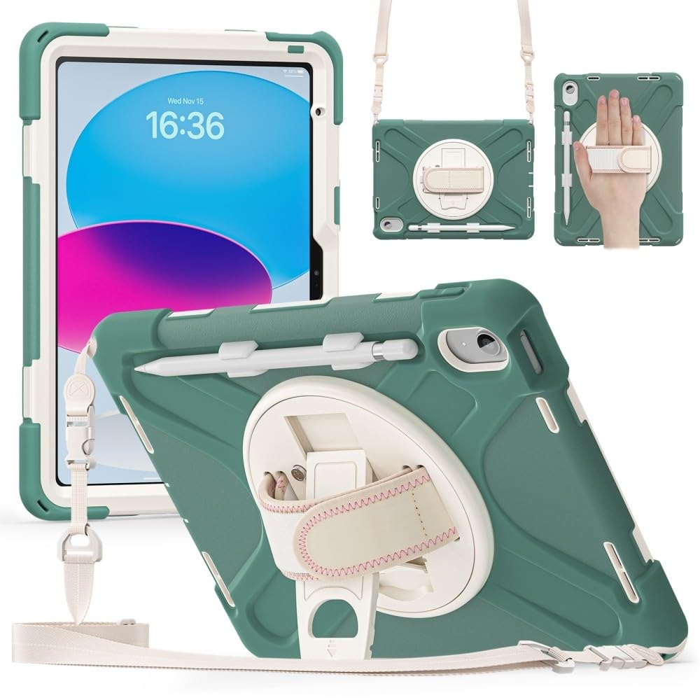 Coque antichoc iPad 11e génération A16 pour éviter les bris d'écran avec sangle