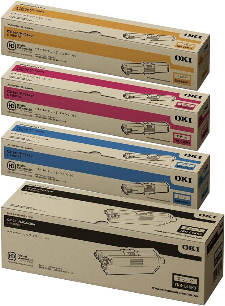 OKI トナーカートリッジ TNR-C4 ブラック・イエロー・マゼンタ・シアン e-TREND｜OKI TNR-C4RC1 [大容量トナーカートリッジ シアン(MC780dnf
