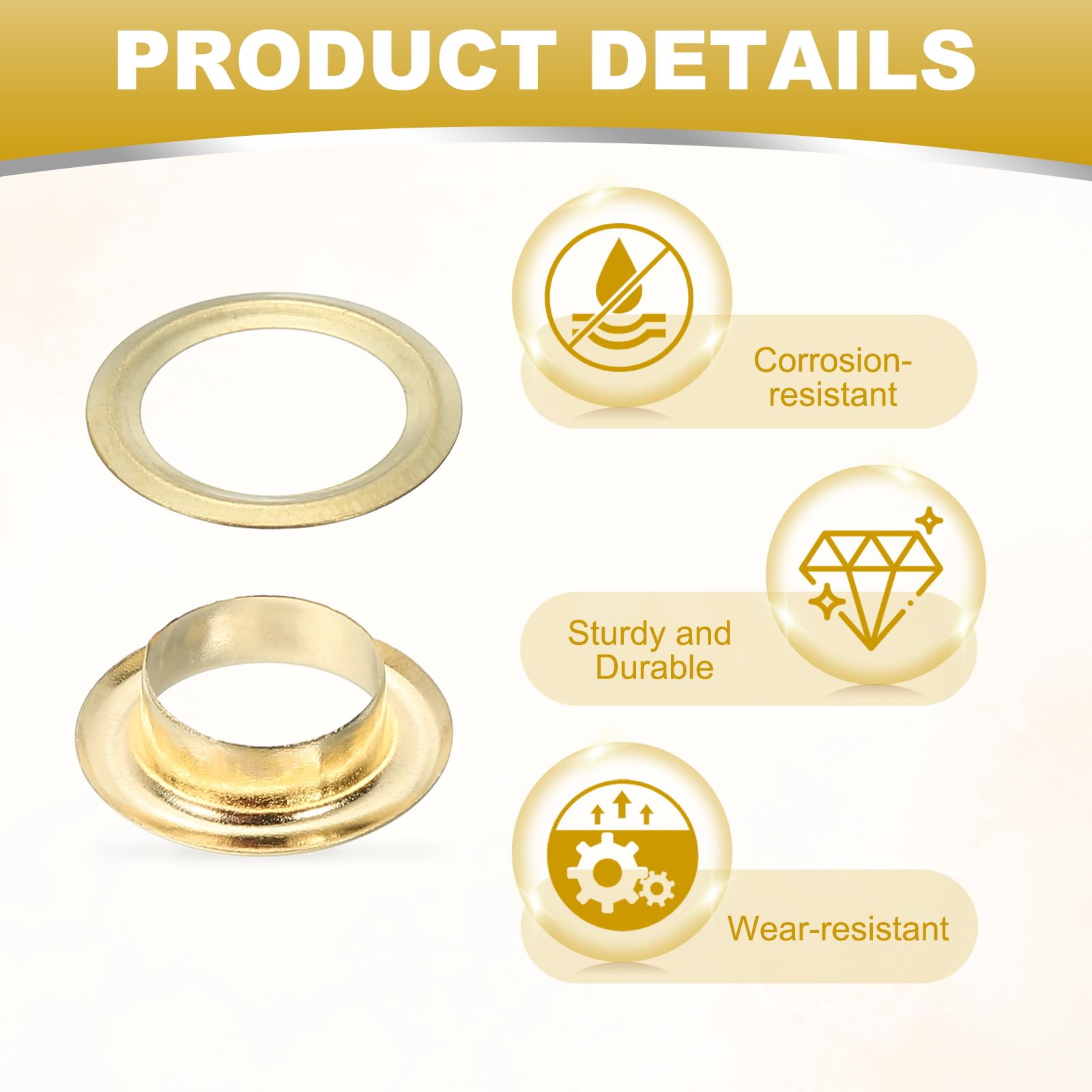 PATIKIL 8mm/5/16" Metal Eyelets - Image 3