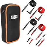 Klein Tools 69483 Meter Test Leads Accessory Kit with (2) Right-Angle Leads, (2) Lead Extenders, (2) Lead Heads, (2) Alligator Clips, and Case