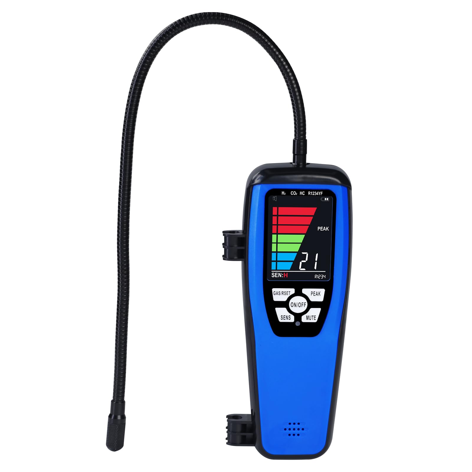 Detector de fugas de refrigerante, detector de fugas de freón HVAC con sonda de 17 pulgadas, detector de fugas de gas recargable para aire acondicionado, refrigerador, automoción, CFC, HCFC, HFC,