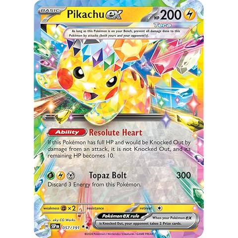 Pokemon Pikachu ex 057/191 Foil Card Cover