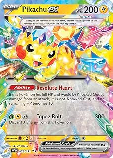Pokemon Pikachu ex Tera Foil Card