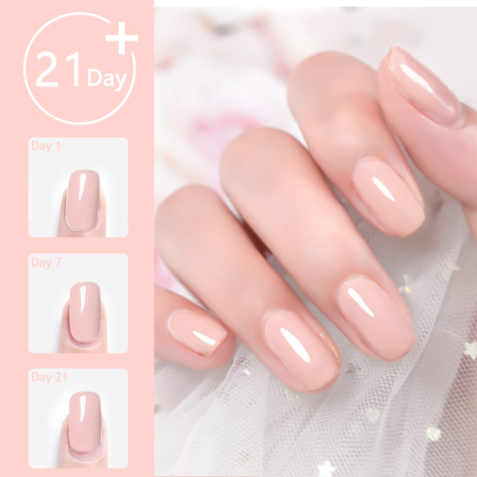 Lofuanna 30g Nude Dip Powder,Polvo de Inmersión para Uñas para el Arte de las Uñas Francesas Starter,Polvo de Inmersión de Calidad Profesional sin Necesidad de Curar con Lámpara de Uñas (004)