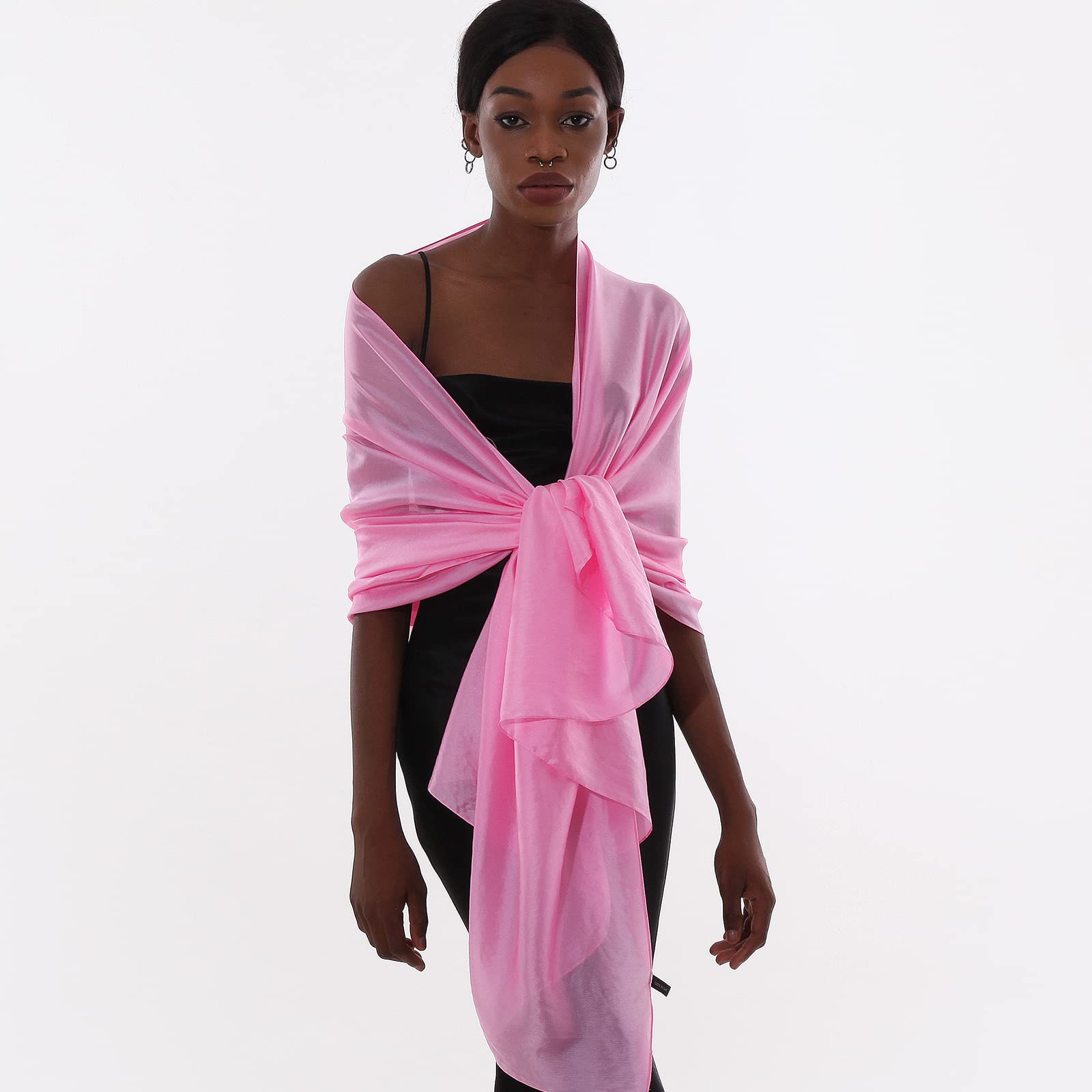 Sciarpa Donna Leggera Scialle Sciarpe Elegante Cerimonia Foulard Pashmina Scilla Stole Primavera Estate