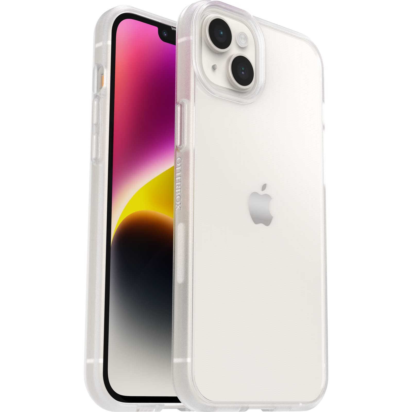 OtterBox Cover per iPhone 14 Plus Sleek, resistente a shock e cadute, cover ultrasottile, testata a norme anti caduta MIL-STD 810G, Protezione Antimicrobica, Trasparente, Senza Retail Package