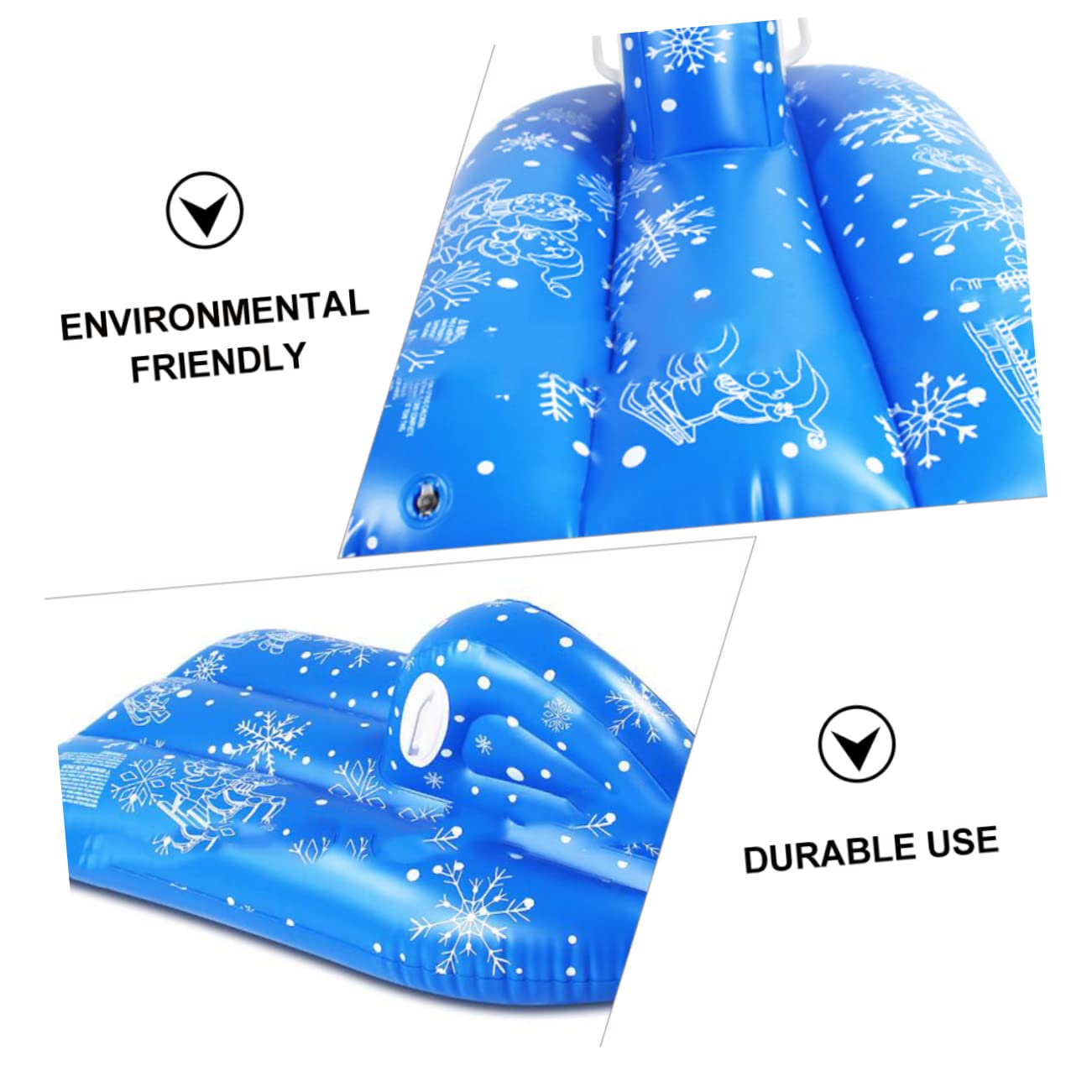 Happyyami Slitta Da Neve Gonfiabile in Pvc Per Ragazzo Ragazza Cerchio Da Neve Resistente Attrezzatura Da Sci Leggera e Portatile Per Giochi Invernali