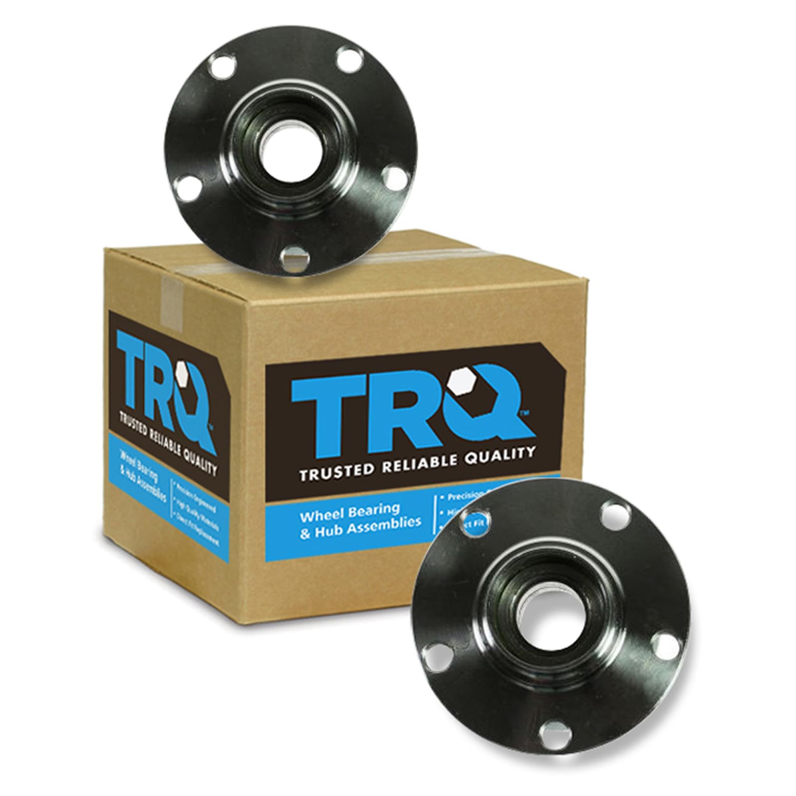 TRQ Rear Left and Right Wheel Bearing and Hub Assembly Set 2 Piece