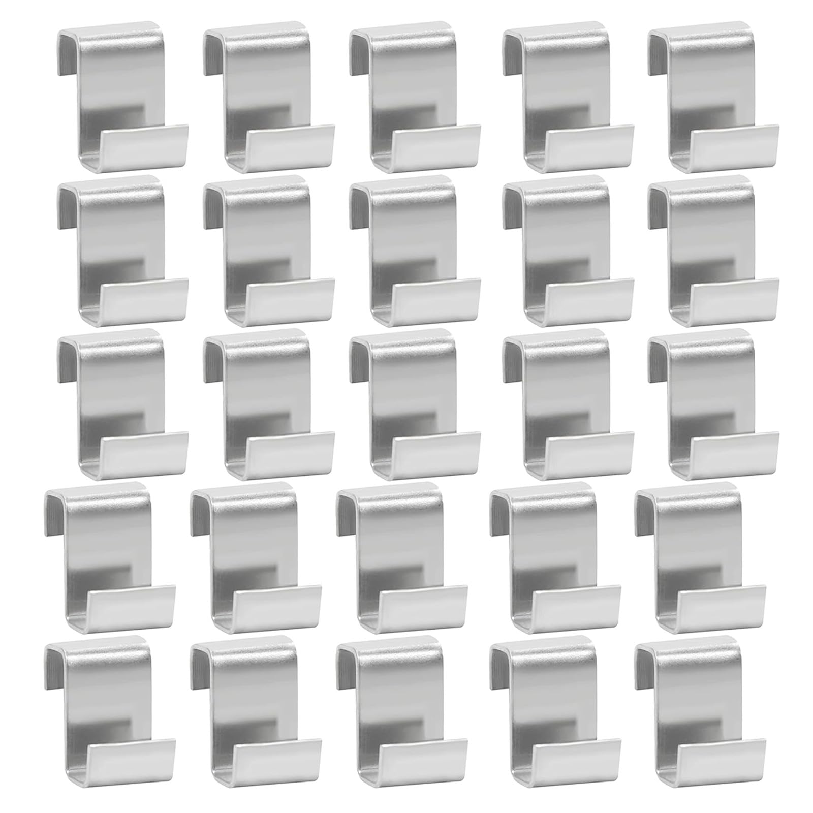 Gqunit Silver 25Pcs Greenhouse Glass Clips,Greenhouse Accessories Polycarbonate Clips For Fitting Glass,Accessories Retaining Clips Spring Window (25 Z Glazing Clips