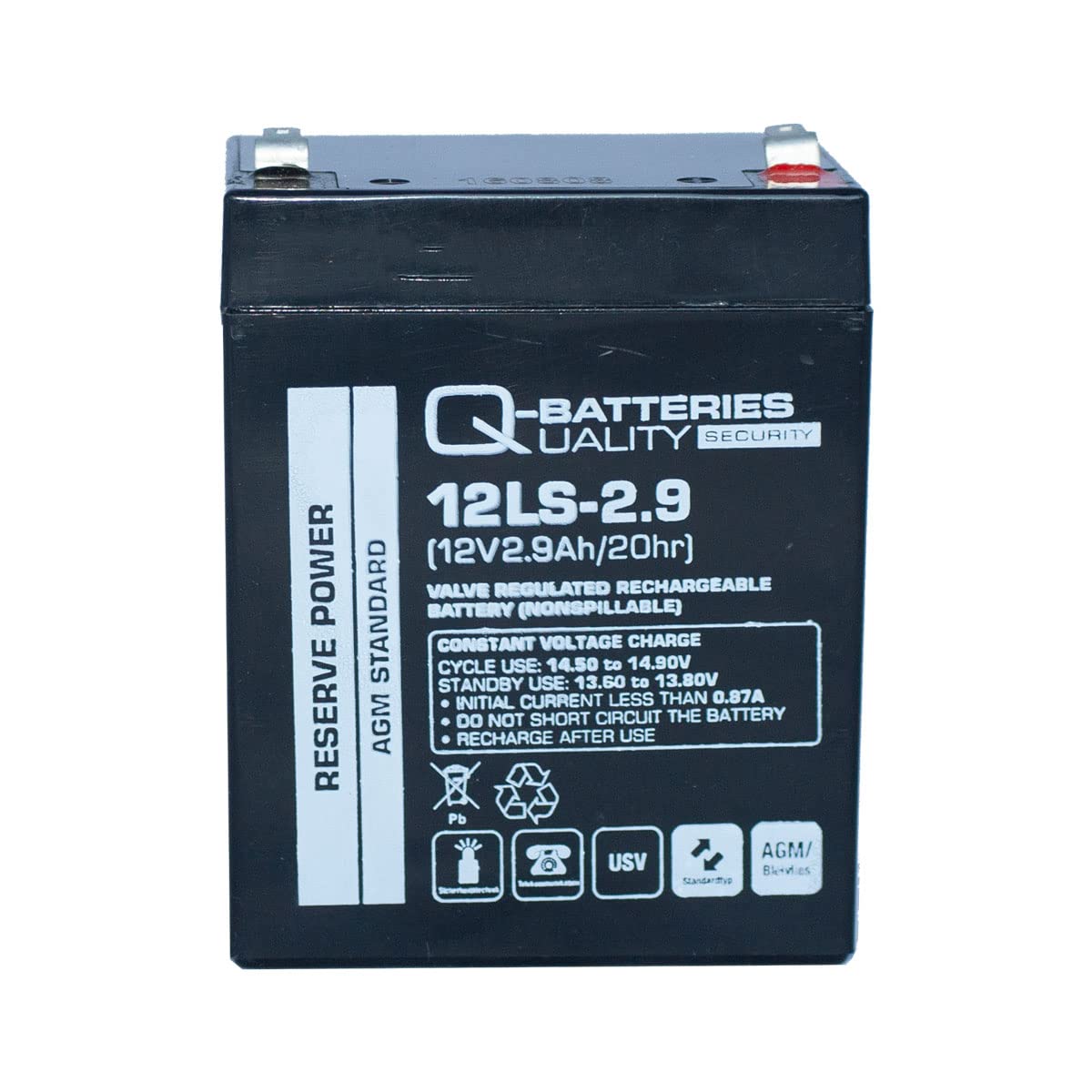 Q-Batteries Batteria AGM VRLA 12LS-2.9 12V 2,9Ah al piombo