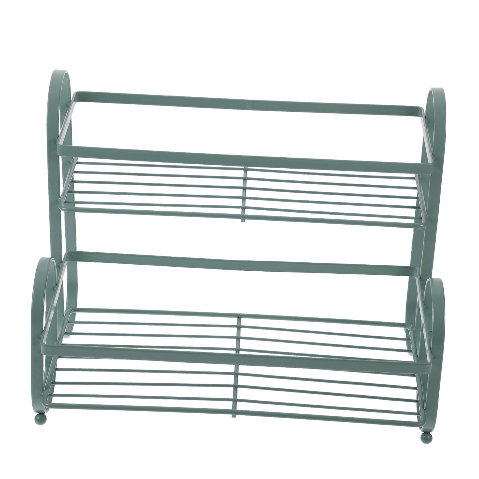 Cabilock Porta Spezie in Ferro Mensola Multifunzione per Spezie per Mobile da Cucina Organizer per Condimenti Mensola per Bottiglie di Spezie A 2 Livelli