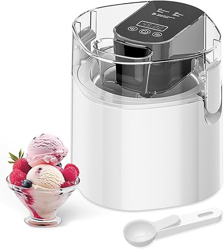 Máquina de helados, máquina de helado de 1.5 cuartos de galón y máquina de yogur congelado, cuenco de congelador aislado de 1.5 cuartos de galón,
