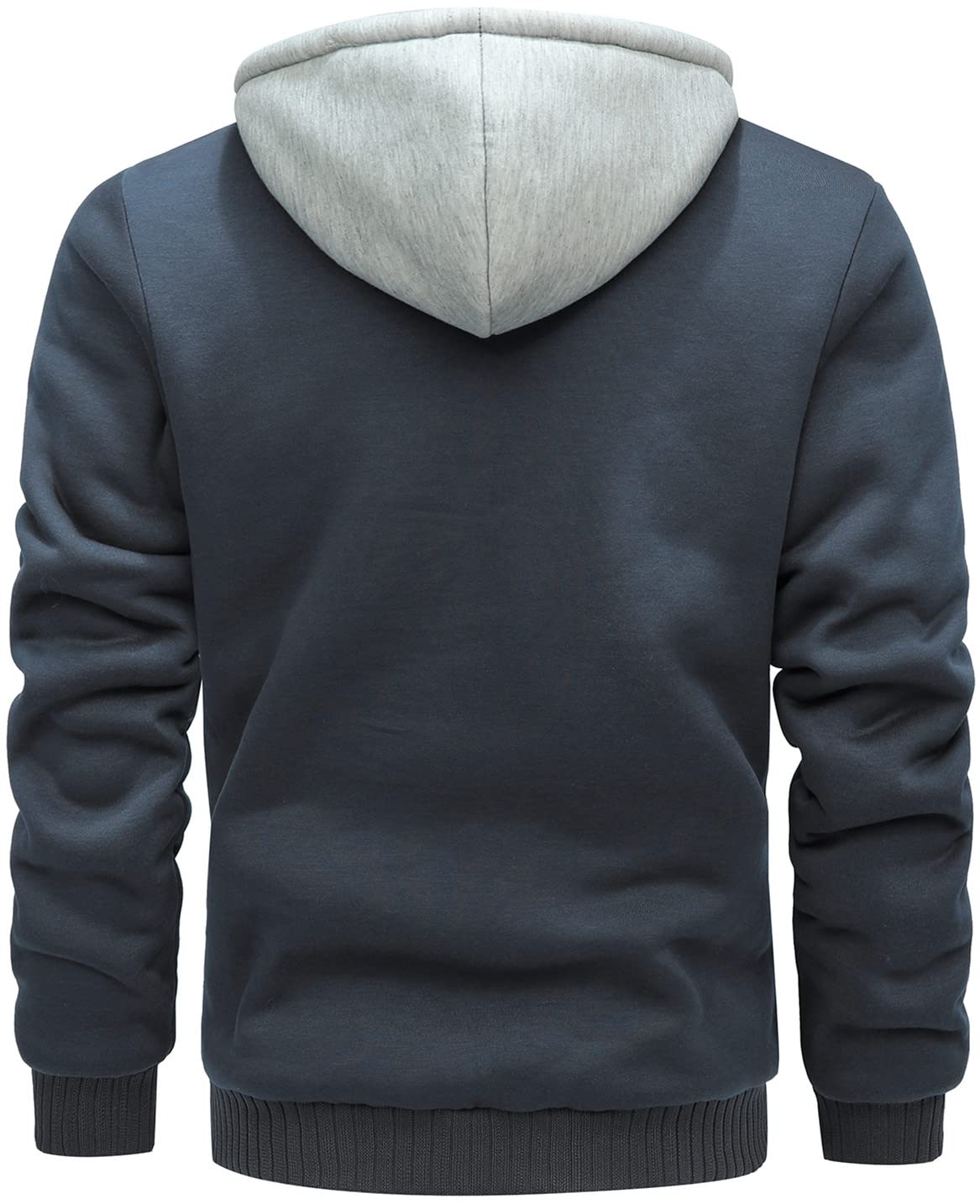 VSUSN Felpa Uomo con Cappuccio Invernale, Felpe Pile con Cappuccio di Spessore, Hoodie con Cerniera Integrale