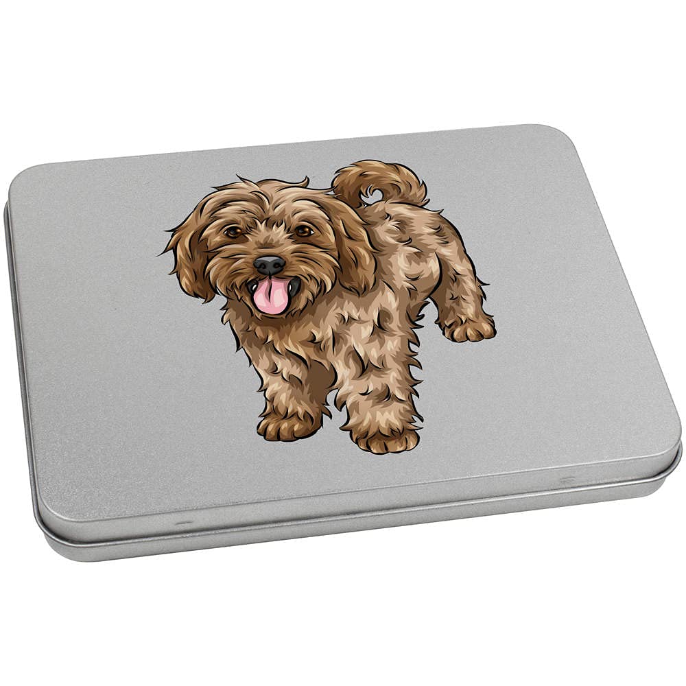 Azeeda 170mm 'Ginger Cavapoo' Metal Hinged Tin/Storage Box (TT00151940)