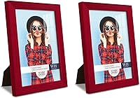 Vista 28 de Renditions Gallery - Set de 2 marcos de fotos de 4 x 6 pulgadas, estilo moderno de alta gama, hechos de madera maciza y vidrio de alta definición