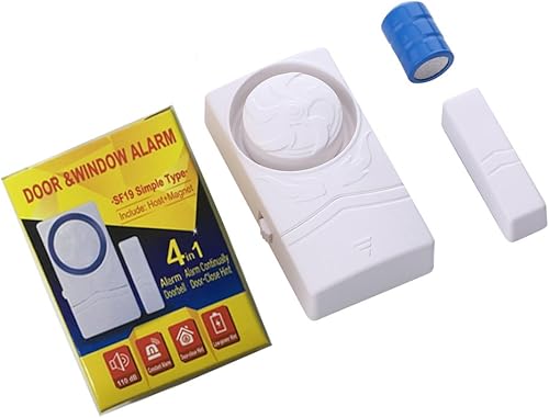 Miniatura 3 de Alarma antirrobo inalámbrica de seguridad para el hogar, alarma magnética para ventana de puerta, súper fuerte de 110 dB, alarma de puerta de