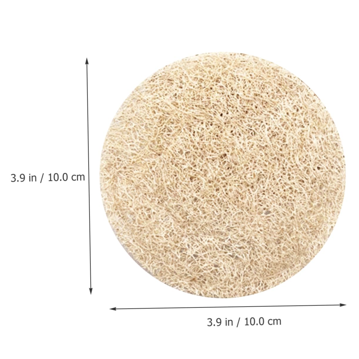 PRETYZOOM 10piezas Posavasos De Té Multiuso Cojines De Taza De Té Antideslizantes Funda Natural De Luffa Adecuados para Casa Oficina