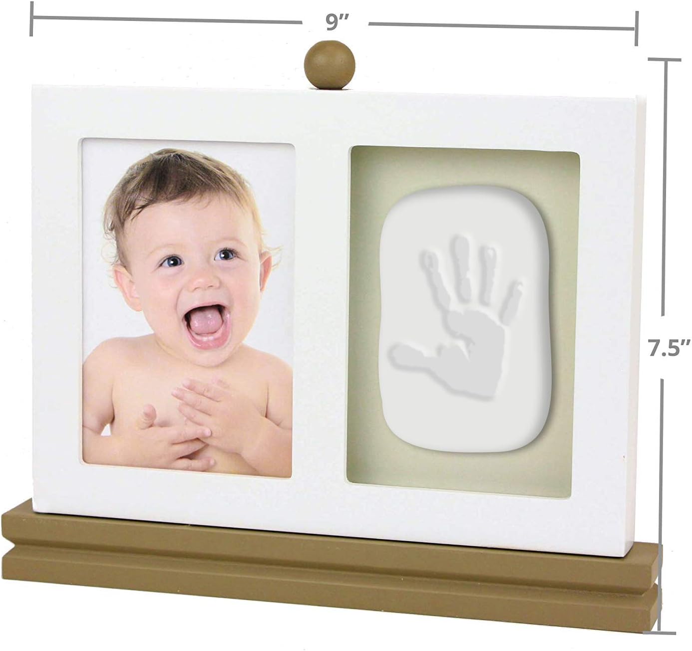 Casting Kit - Baby Keepsake & Dog Paw Print Kit for Newborn - Inkless Plaster for Foot & Hand - Safe Cast Mold Impression Kits Footprint or Handprint - Brown