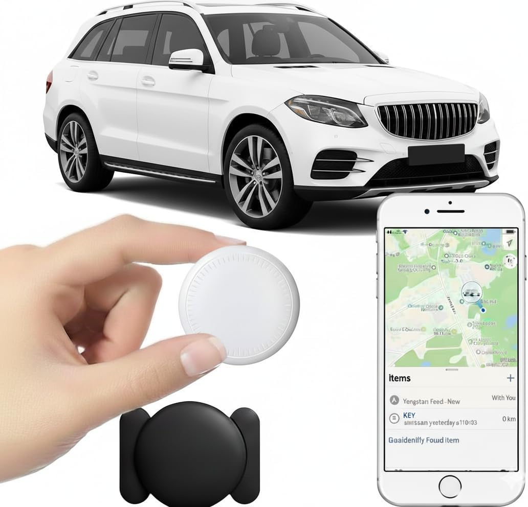 Real-Time Vehicle Tracker with Magnetic Mount, Compatible with Apple Find My (iOS Only)