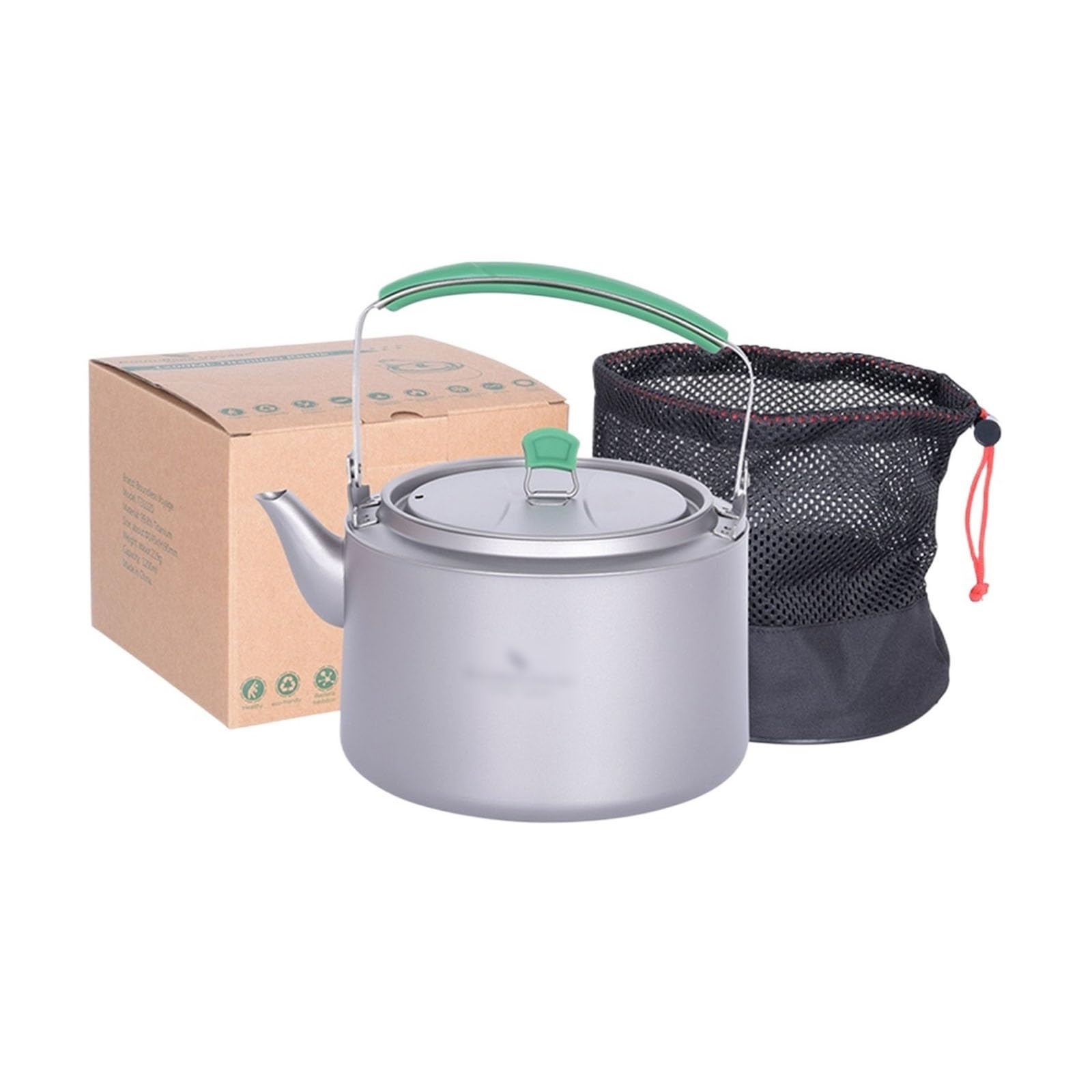 Czajnik obozowy na ognisko na świeżym powietrzu Tytanowy czajnik 800 ml/1200 ml ze składanym uchwytem Filtr Outdoor Camping Czajniczek o dużej pojemności, duży czajnik turystyczny na zewnątrz Przenośn