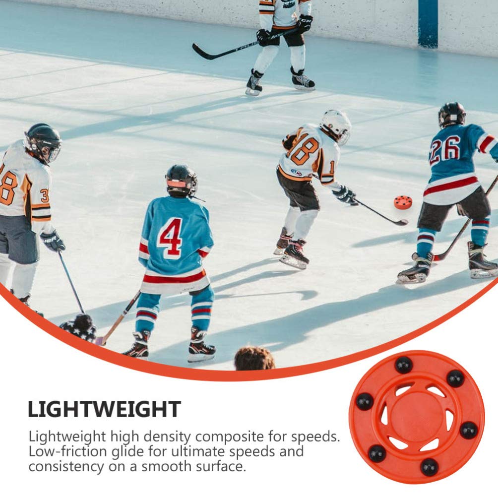 BESPORTBLE 3 Piezas Juego de Hockey sobre Patines Puck en Línea Hockey Puck Street Hockey Puck Balls Street Hockey Puck para Entrenamiento Deportes Al Aire Rojo